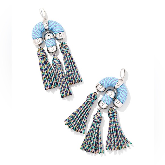 Kendra Scott Masie Statement Tassle Earrings, Fashion Jewelry periwinkle mix - Picture 1 of 1